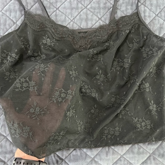 Women’s medium cami set sheer pj set lingerie black lace pajamas W - Picture 7 of 8